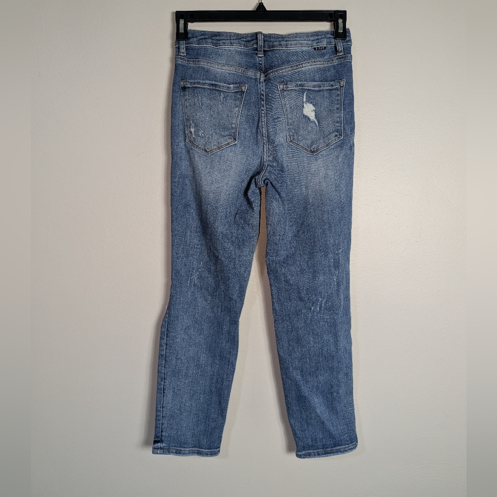 7/28 Risen Distressed Medium Wash Girlfriend Jeans - image 4